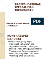 Kontrasepsi Darurat, Pascapersalinan, Pascakeguguran