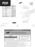 Manual TV Samsung (Uf4000 5000 ZL) BN68 04790B 03L02 1021