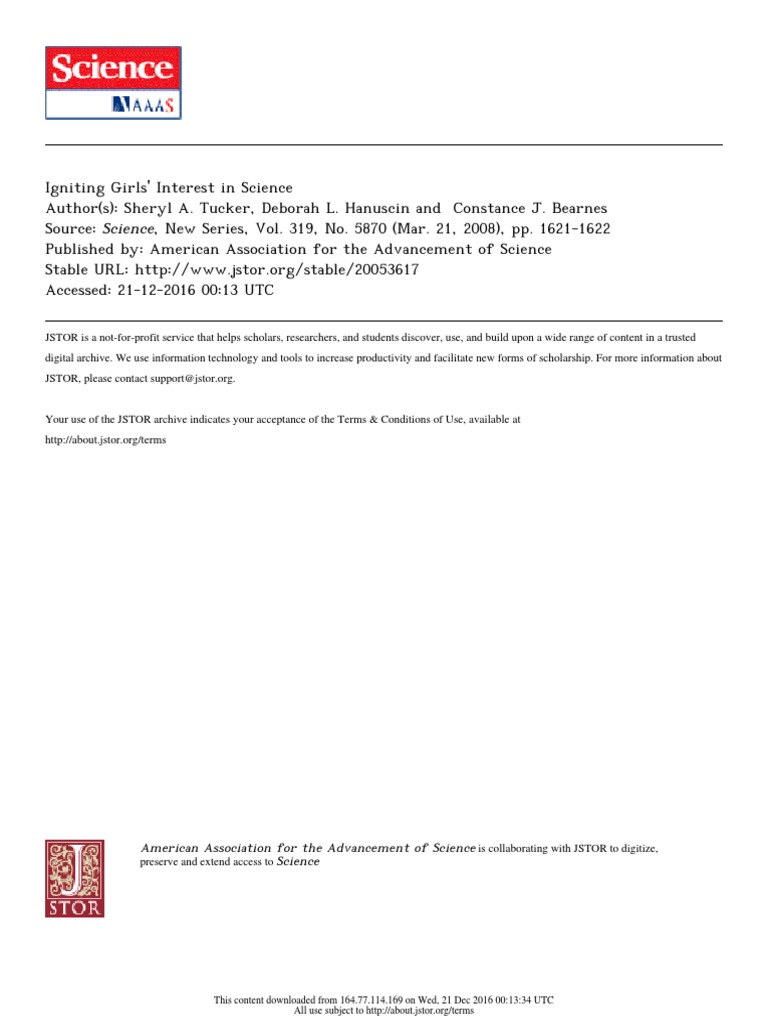 American Association For The Advancement of Science Science PDF