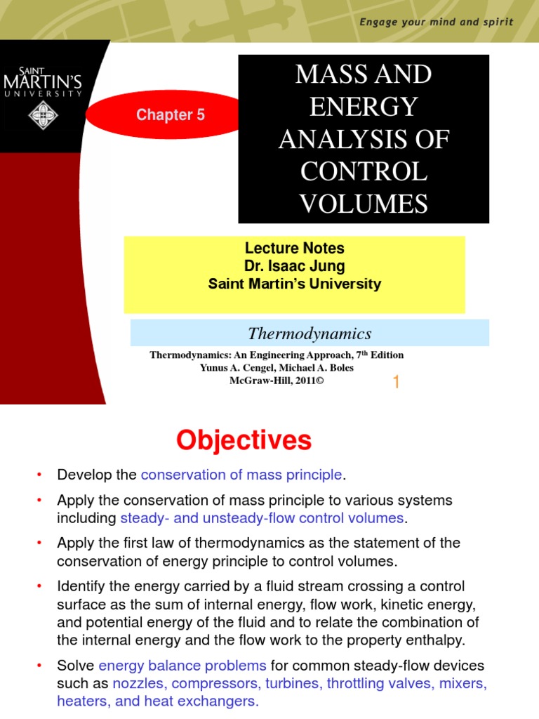 Ch05 Mass and Energy Analysis of Control Volumes | PDF | Nozzle | Fluid ...