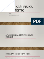 Aplikasi Fisika Statistik Dalam Bidang Ekonomi