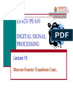 ES 623/ PE 610 Digital Signal Processing: Discrete Fourier Transform Cont.