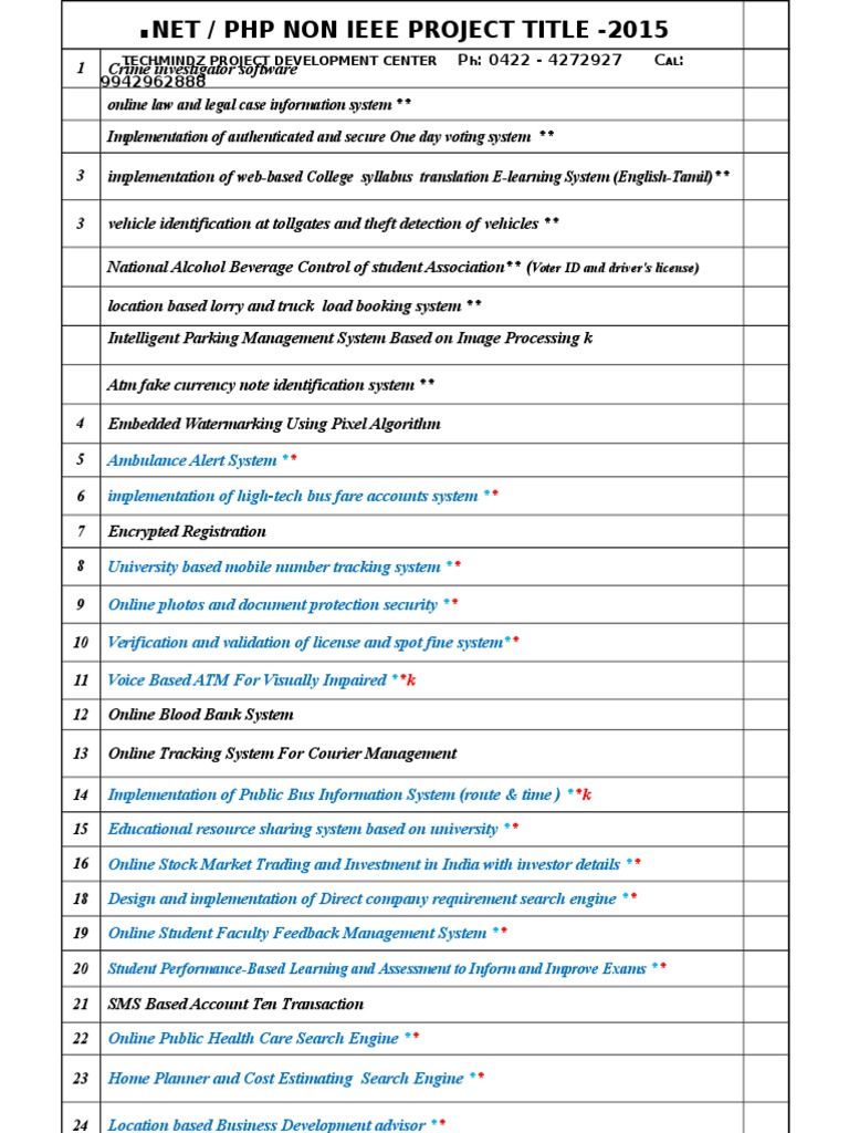 2015 Project Ideas for .NET & PHP | PDF | Cryptography | Web Application