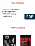 Rapid Prototyping: - Introduction - Subtractive Processes - Additive Process - Virtual Prototyping - Applications