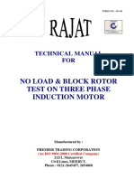 142 No Load and Block Rotor Test 3 PH Ind Motor Dol