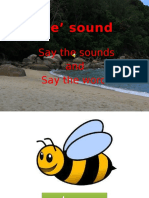 Learn the 'ee' sound with words like bee, eel, and tree