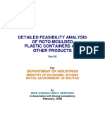Detailed Feasibility Analysis of Roto-Moulded Plastic Containers and Other Products