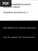 British Geomorphological Research Group: Field Method For Hillslope Description