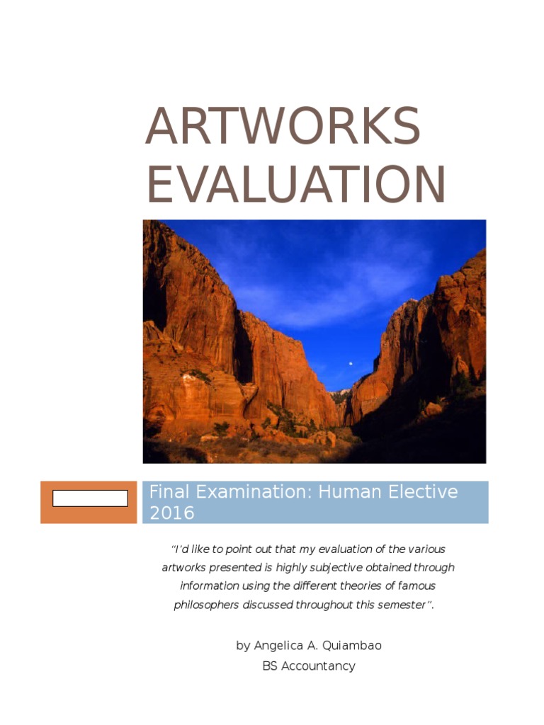Artworks Evaluation | PDF | Paintings | Sculpture