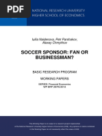 Soccer Sponsor: Fan or Businessman?: Iuliia Naidenova, Petr Parshakov, Alexey Chmykhov