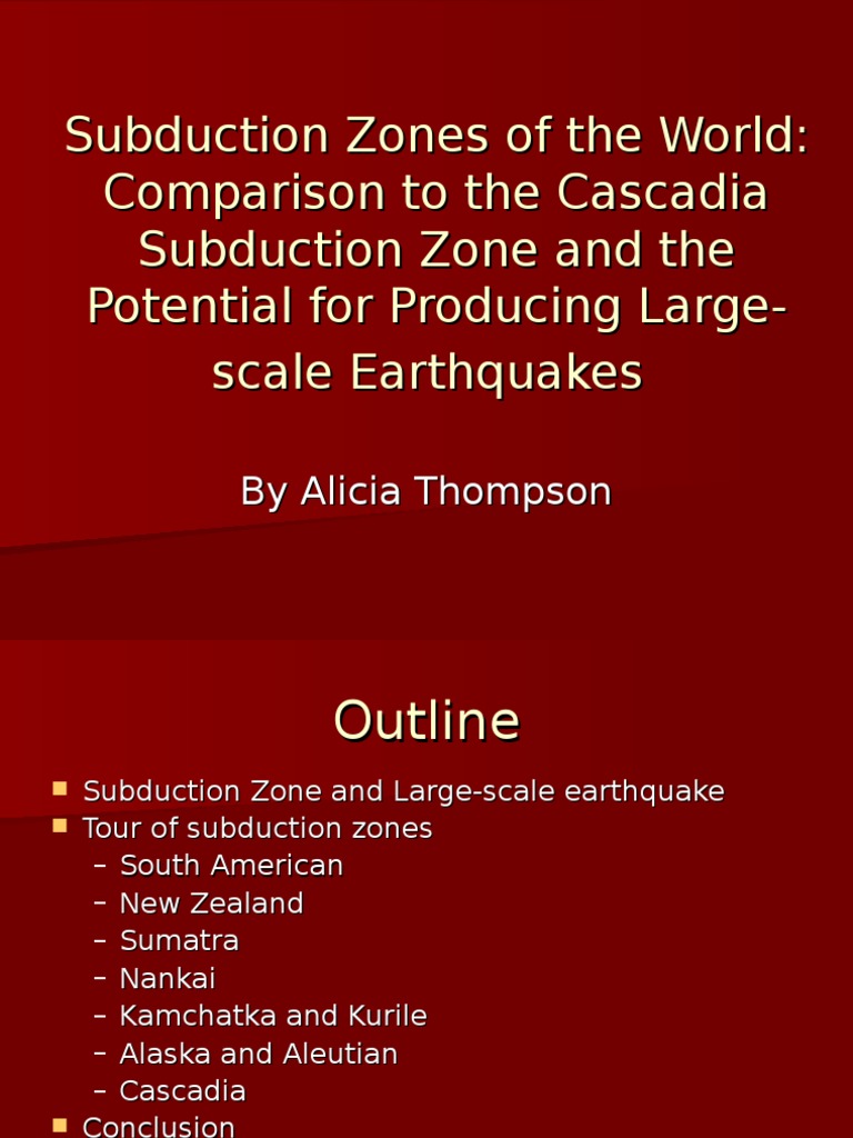 Subduction Zones of the World.ppt | Earthquakes ...