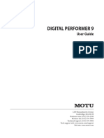 Digital Performer 9 User Guide