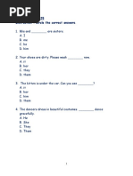 Questions 1-25 Instruction: Circle The Correct Answers