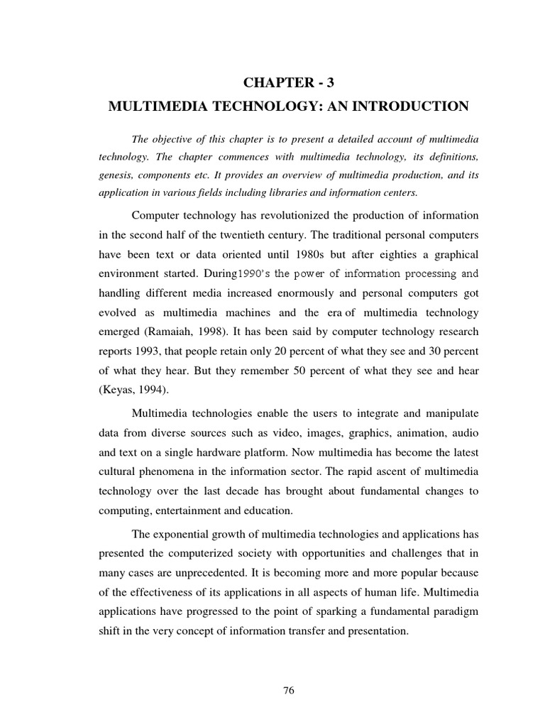 Chapter - 3 Multimedia Technology: An Introduction | PDF | Compact Disc ...