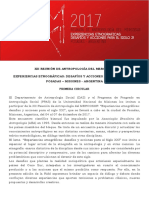 XII Reunión de Antropología del Mercosur, 2017 - Primera Circular