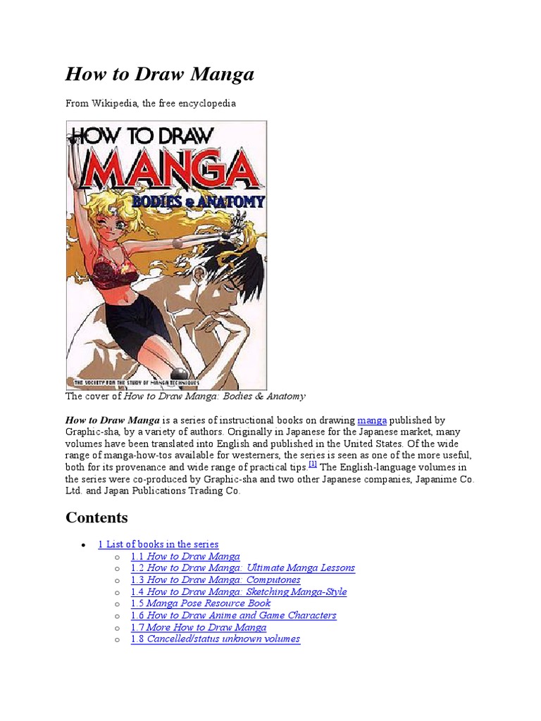How To Draw Manga Series Wikipedia PDF Manga Japanese Literature