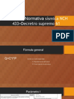 Utilización Normativa Sísmica NCH 433+decretro Supremo 61