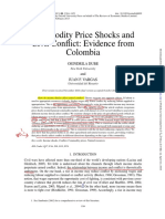 Commodity Price Shocks and Civil Conflicy: Evidence From Colombia