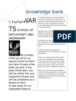 7th A Knowledge Bank: Hogwar TS