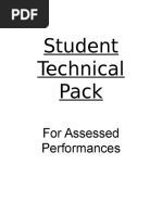 Student Technical Pack: For Assessed Performances