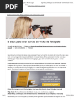 8 dicas para criar cartão de visita de fotógrafo 