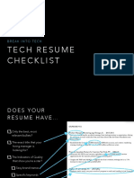 Tech Resume Checklist