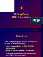 Chapter 01 - Writing Basic SQL Statements