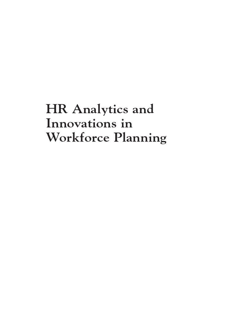 HR Analytics and Innovations in Workforce Planning | PDF | Human ...