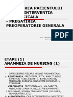 Pregatirea Pacientului Pentru Interventia Chirurgicala - Pregatirea Preoperatorie Generala