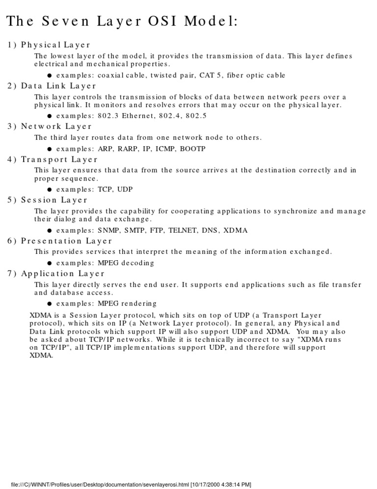 Sevenlayer Osi PDF | PDF