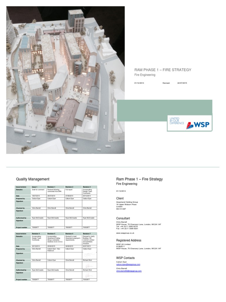 Fire Strategy for Engineering Design | PDF | Fire Sprinkler System ...
