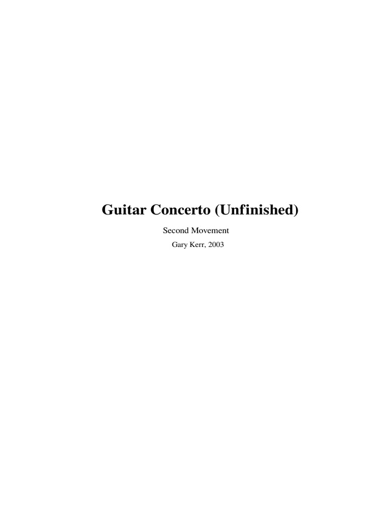 Guitar Concerto Unfinished | PDF | Concerto | Musical Forms
