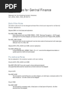 Filter Rules For Central Finance