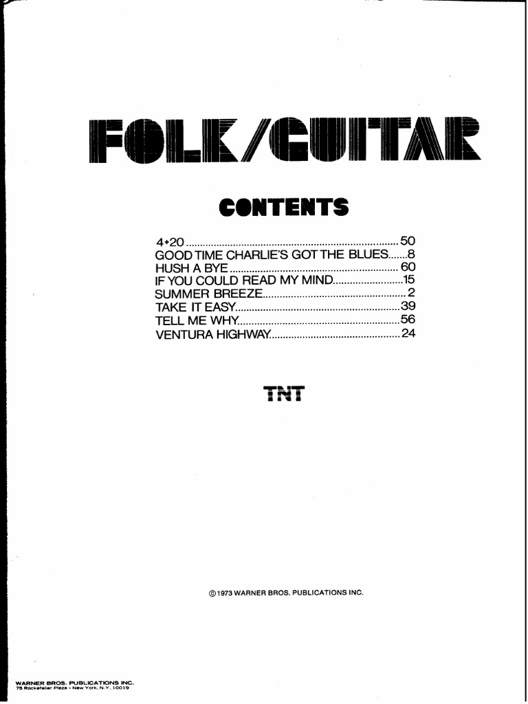 Folk Guitar - Music Book - Tab PDF | PDF