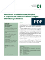 Lovric - Measurement of Malondialdehyde (MDA) Level in Rat Plasma After Simvastatin Treatment Using Two Different Analytical Methods PDF