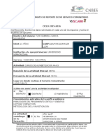 2015 2016 Formato Del Reporte de Mi Servicio Comunitario