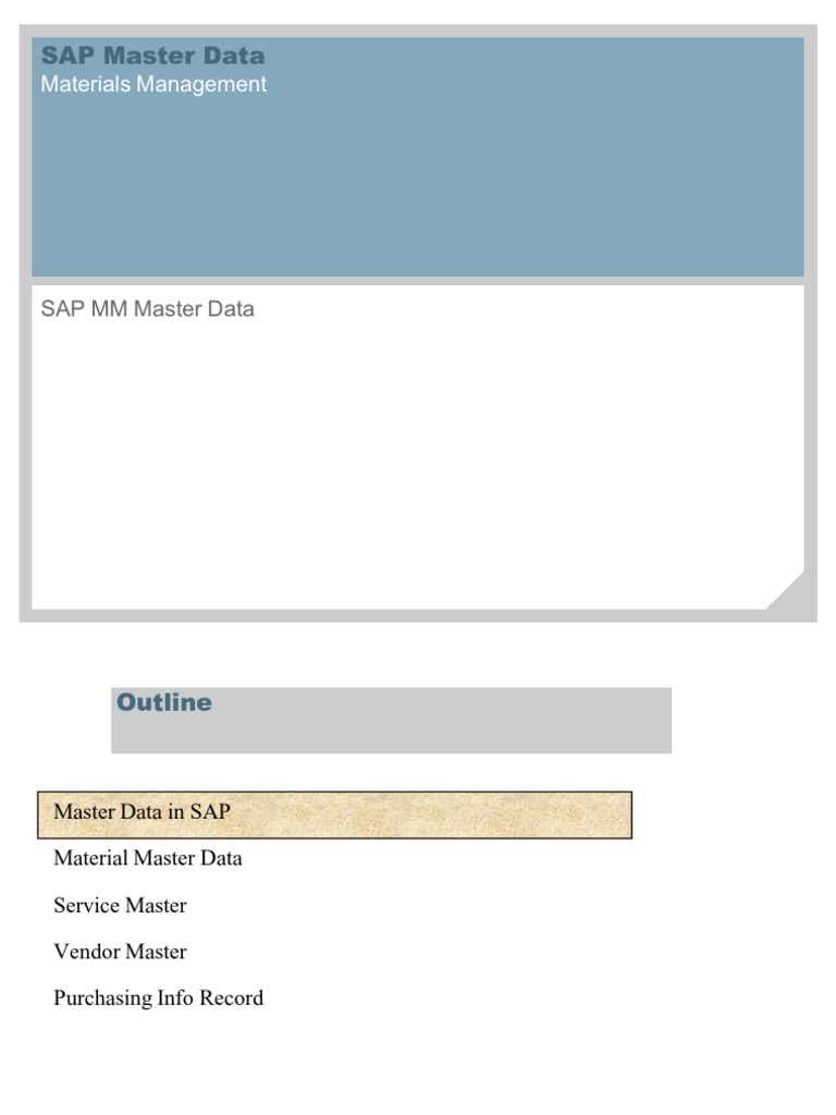 Sap MM Master Data PDF | PDF | Warehouse | Sap Se