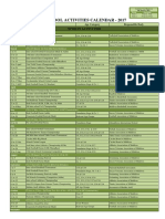 Maldives School Activities Calendar 2017