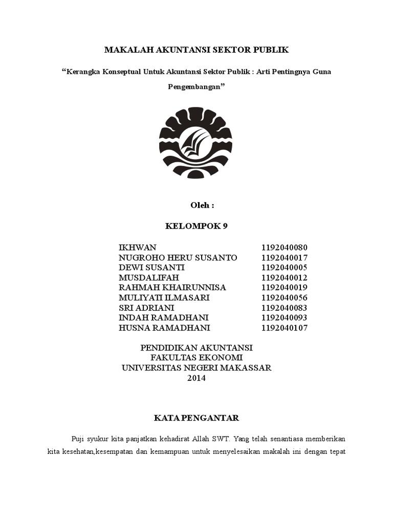 Makalah Akuntansi Sektor Publik Contoh Makalah