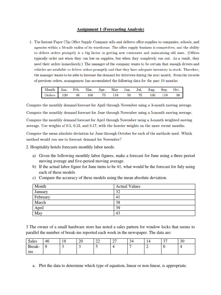 Labor and Sales Forecasting Analysis | PDF | Teaching Methods & Materials