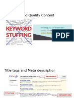 Keywords and Quality Content
