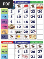 Malaysia - Kalendar Kuda 2017