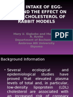Daily Intake of Egg-Yolk and The Effect On Serum Cholesterol of Rabbit Models