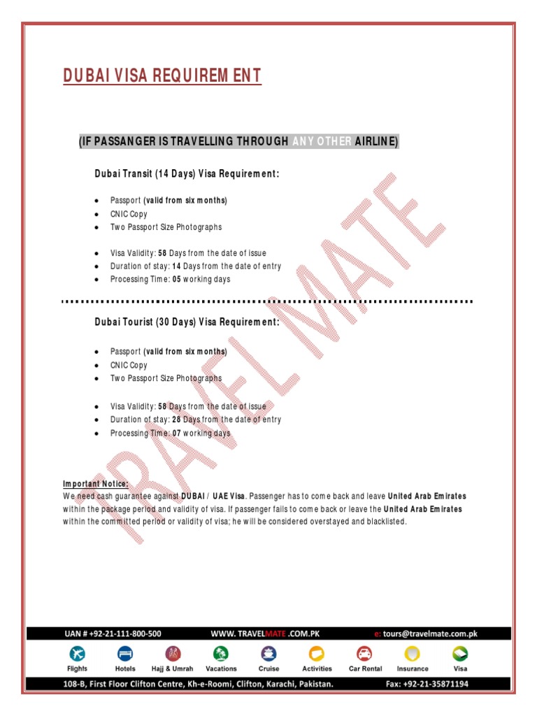 dubai-requirement-travel-visa-passport