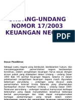 Undang-Undang No. 17-2003 Kuneg