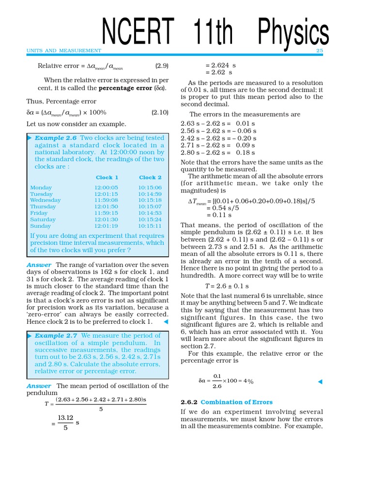 Units Dimensions PDF Significant Figures Mathematical Notation