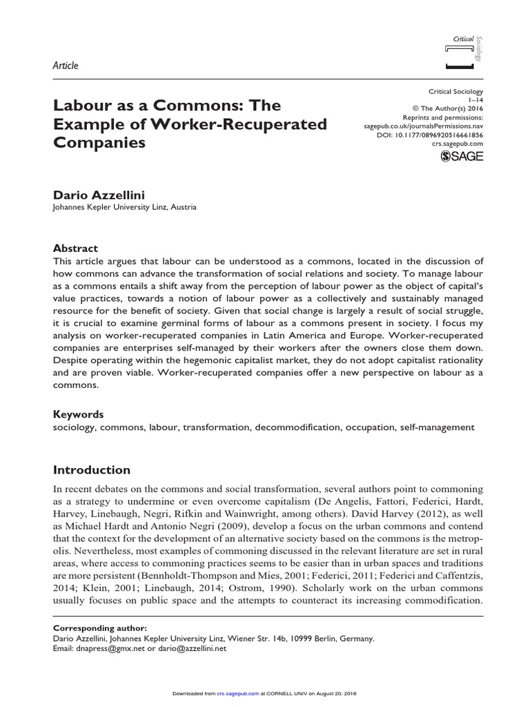 VIII Azzellini, Dario (2016) Labour As A Commons - The Example of ...