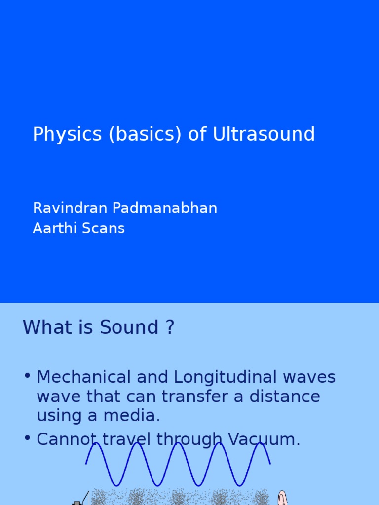 Basics of Ultrasound Physics Explained | PDF | Medical Ultrasound | Hertz