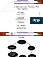 Presentation on International Conference on Population and Development by Amrit Banstola