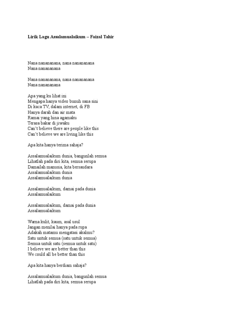 Lirik Lagu Kempen Syria Pdf